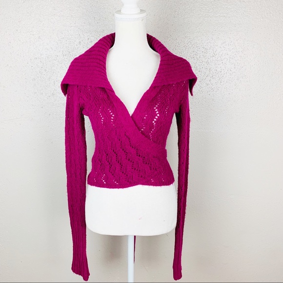 Free People Sweaters - Free People Smooth Wool Blend Wrap Cardigan XS